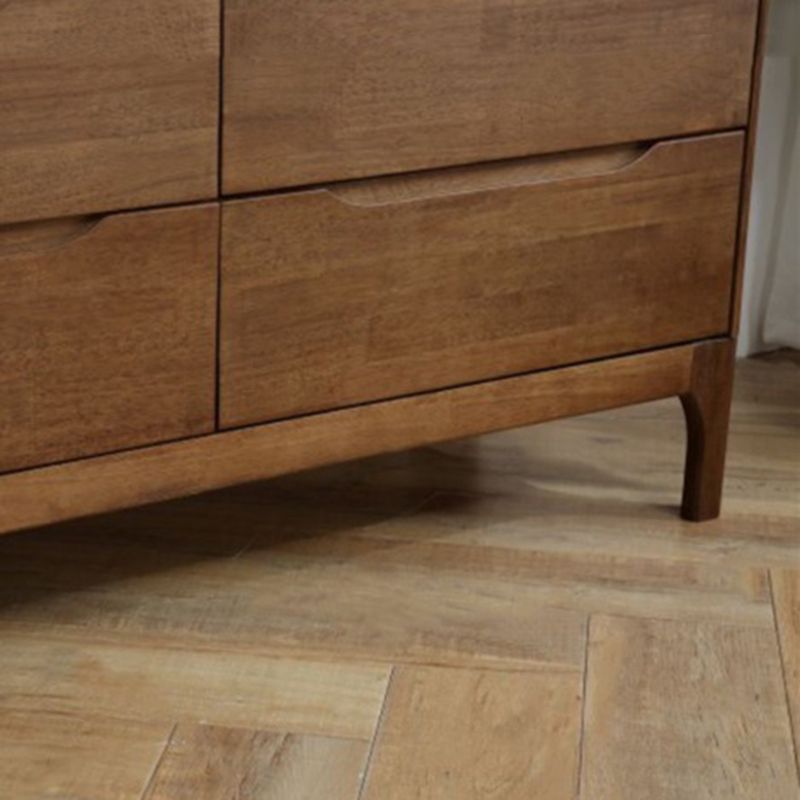 Contemporary Home Storage Chest Rubber Wood Chest with Drawers