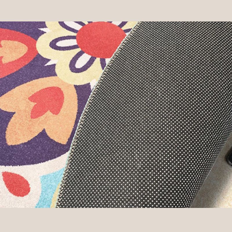 Blue Living Area Tapis Bohemian Americana Match Rug Polyester Tache résistant à la zone de taches