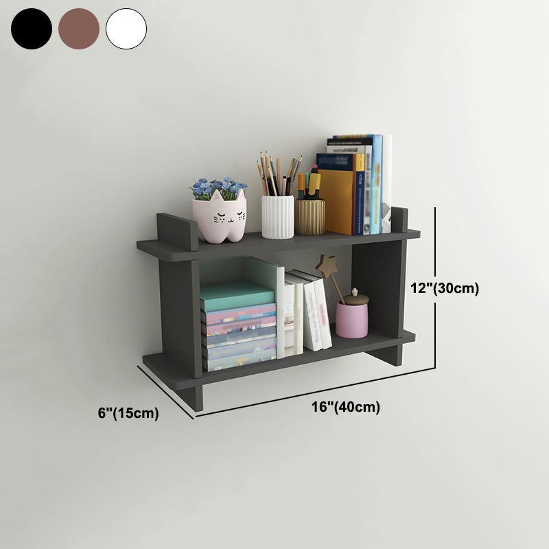 Closed Back Bookshelf Contemporary Style Wall Mounted Bookcase for Study Room and Office