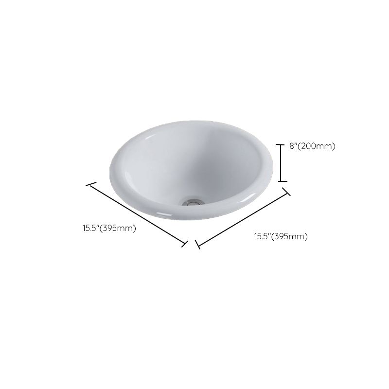 Modern Style Bathroom Sink Oval Porcelain Undermount Bathroom Sink
