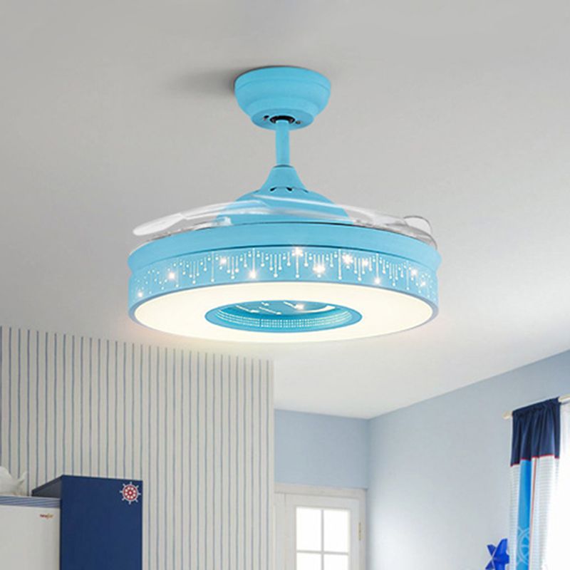 Anneau Metal Semi Flush Lighting Kids Rose / Blue Finis