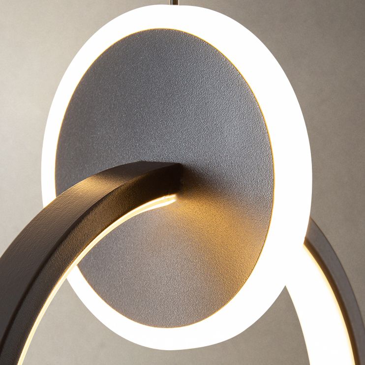 Eigentijdse stijl geometrie vorm hanglampen metalen hangende lampen in zwart