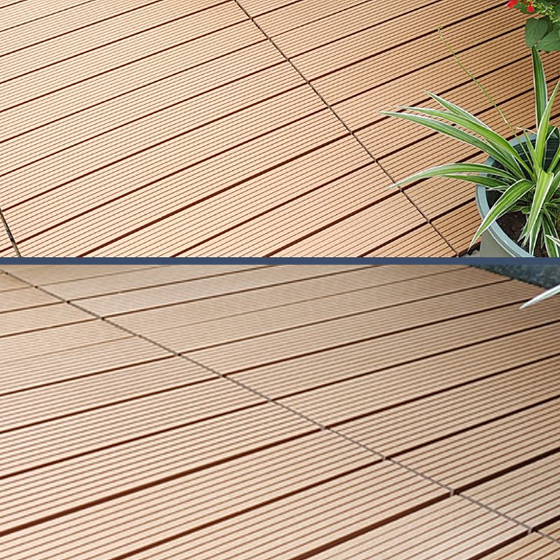 Polypropylene Deck Tile Kit 4-Slat Interlocking Patio Tiles Outdoor Patio