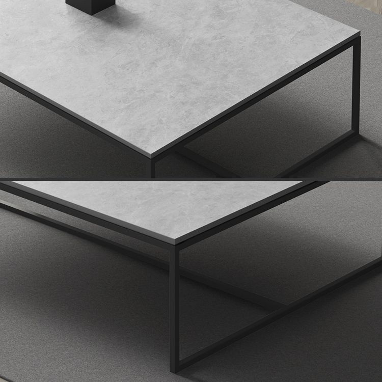 Rectangle Slate Coffee Table Frame Coffee or End Table, 16.53" High