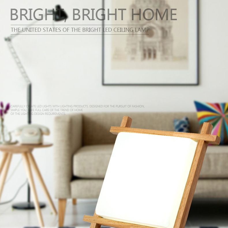 Quadratische Acryl-Einbauleuchte LED-Deckenleuchte im modernen Stil in Beige