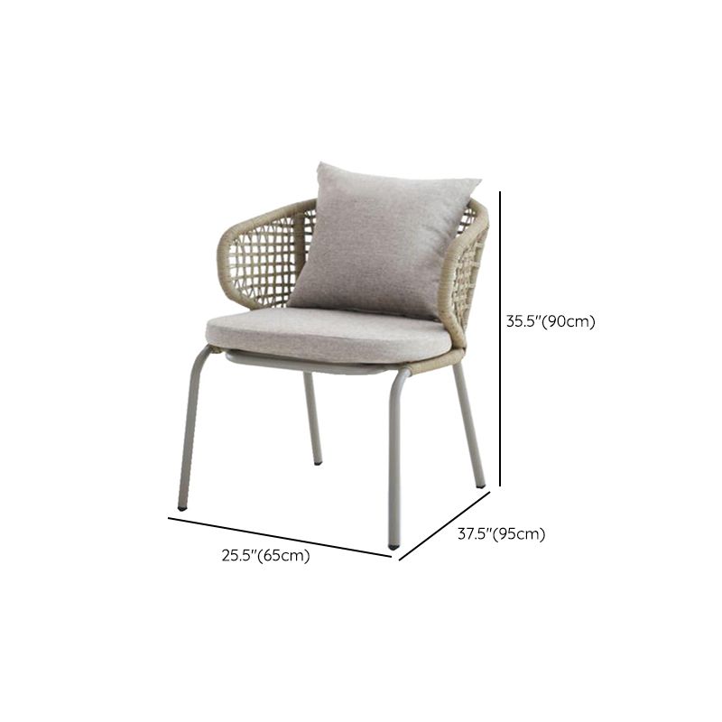 Boho Outdoor Dining Table Set 1/4/5 Pcs Rattan Matte Finish Dining Set