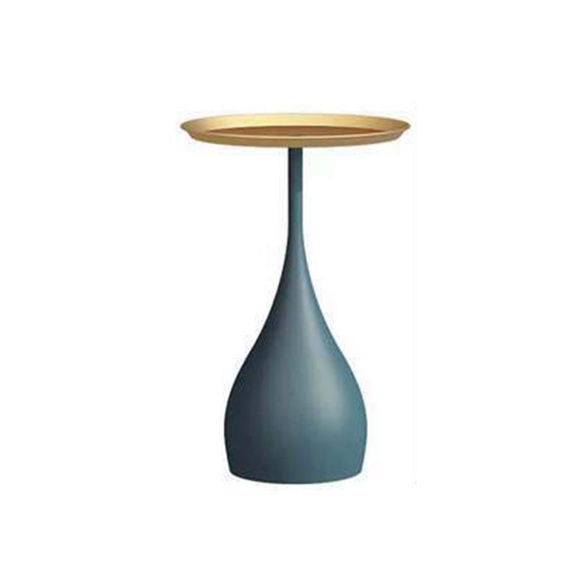 Tray Top Round Side End Table Pedestal End Table for Living Room