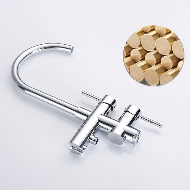 Modern Style Freestanding Bathtub Faucet Brass Floor Mounted Freestanding Faucet