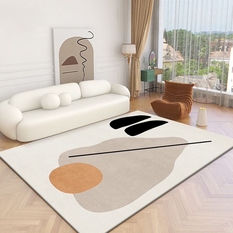 Black Nordic Carpet Polyester Line Carpet Stain Resistant Carpet for Drawing Room