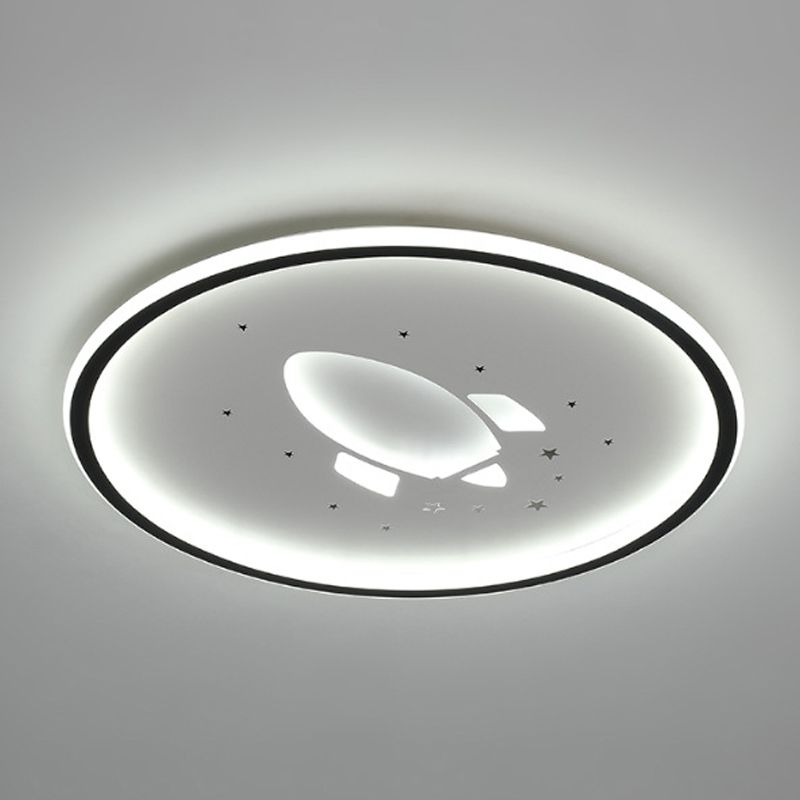 Luminaires à chasse d'eau moderne ROCKET METAL 1 LUMIÈRE LAMPS LAMPS LUMPRE EN NOIR ET BLANC