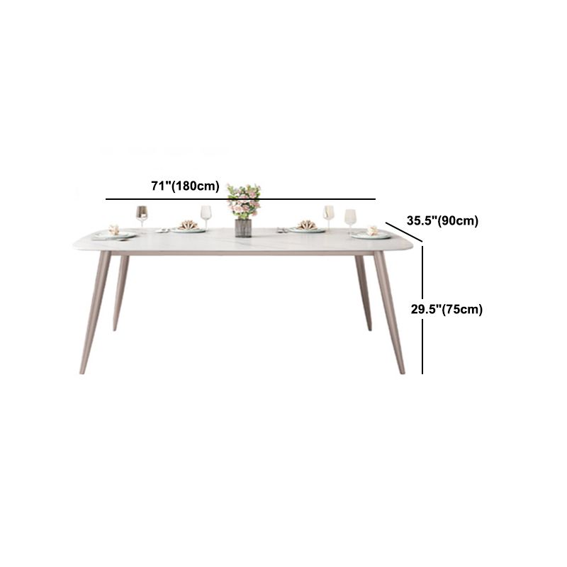 Modern Sintered Stone Dining Set Rectangle 1/2/5/7 Pieces Dining Room Table Set
