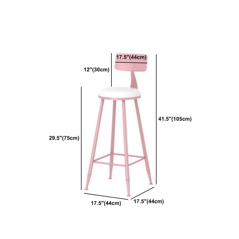 1/3/4/5 Pieces Industrial Pink Bar Table Set Round Bistro Set with White Faux Marble Top