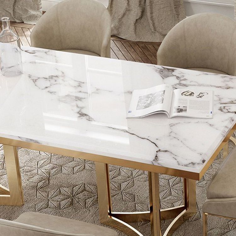 Modern 1/2/5/7 Pieces Dining Set Marble Rectangle Dining Furniture Set /Separate Items