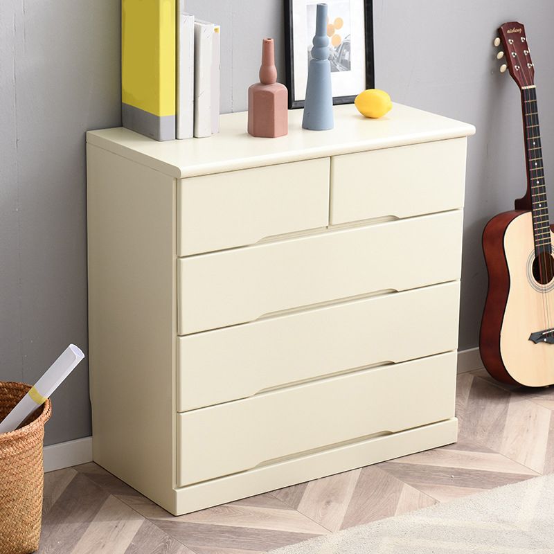 Modern Solid Wood Chest Bedside Storage Chest with Drawers and Doors