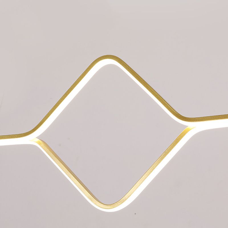 Linear Shape Island Pendant Modern Style Metal 2 Lights Island Lighting for Bedroom