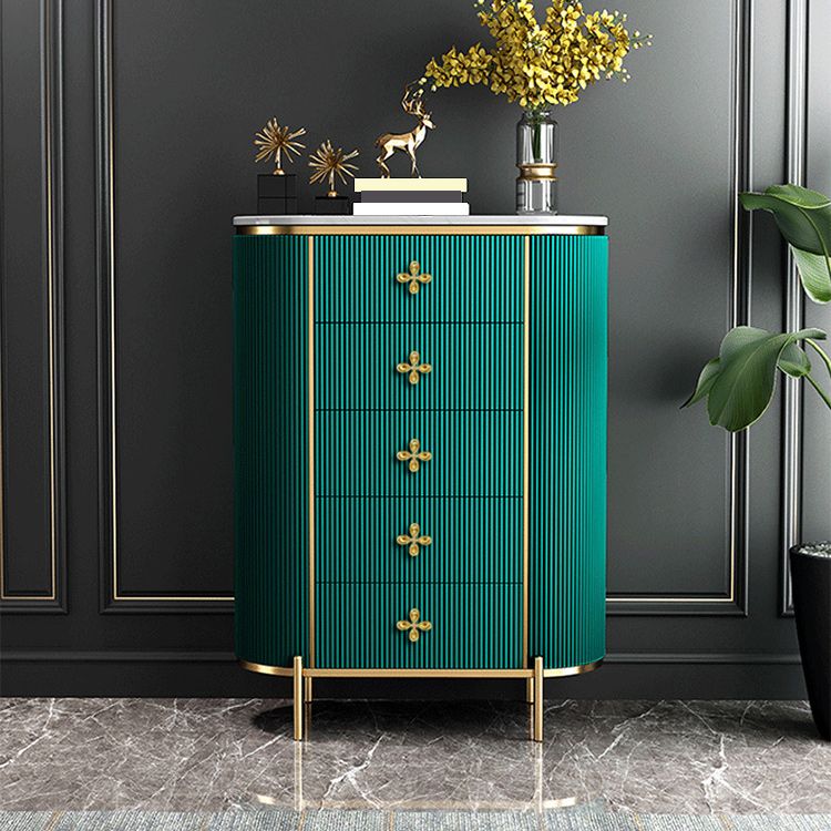 Wooden Dresser Glam Horizontal Storage Chest with Metal Legs