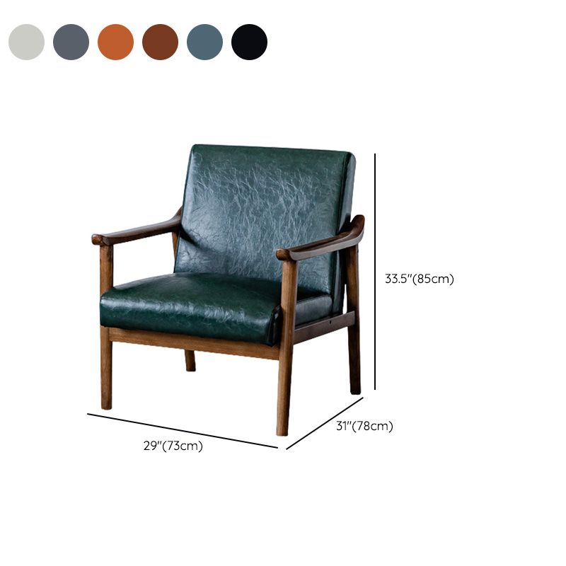 Solid Wood Side Chair Stain Resistant Lounge Chair for Living Room