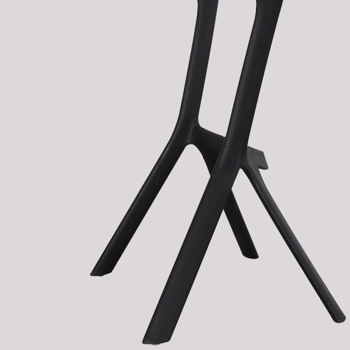 Contemporary Style Backless Plastic Stackable Bar Stool for Home
