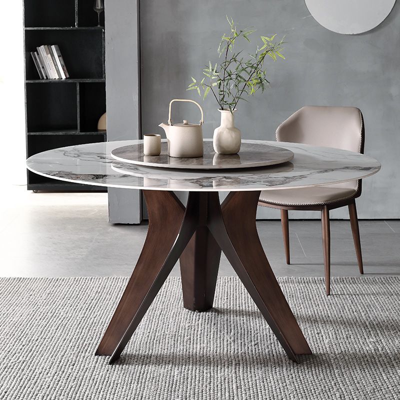 1/2/4/5/7 Pcs Metal Modern Dining Set with Round Table Dinette Set