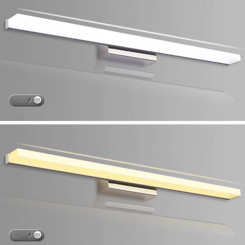 Rectangle LED Bathroom Wall Sconce Simple Waterproof Vanity Light for Dressing Table
