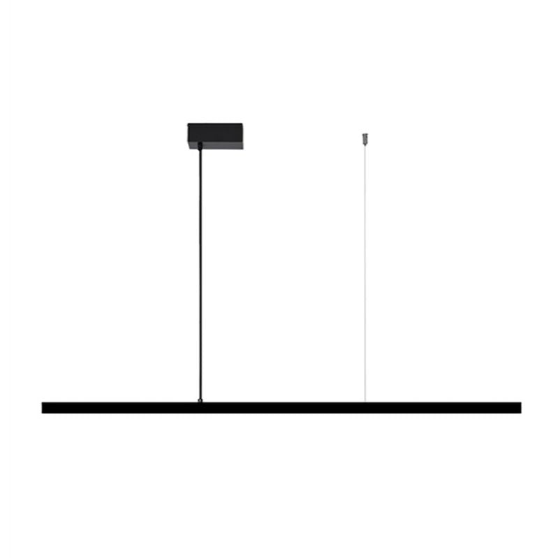 Lampe de cuivre noire Copper Lamp Pendre de restaurant linéaire moderne avec une teinte acrylique