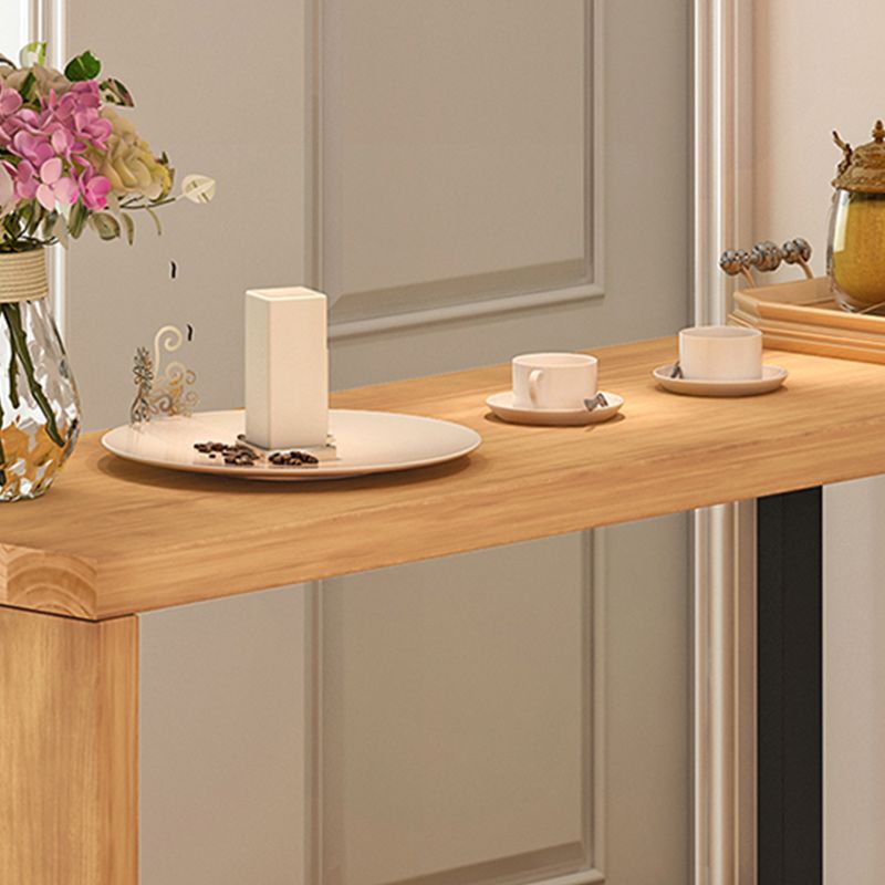 Indoor Modern Rectangle Counter Set 1/2/3 Pieces Solid Wood Table and Stool Set