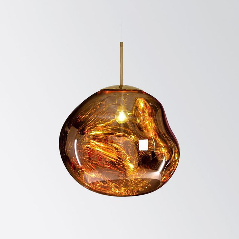 Lava-Orb-Anhänger Beleuchtung Modernismus Glas 1-Licht-Federleuchte für Esszimmer