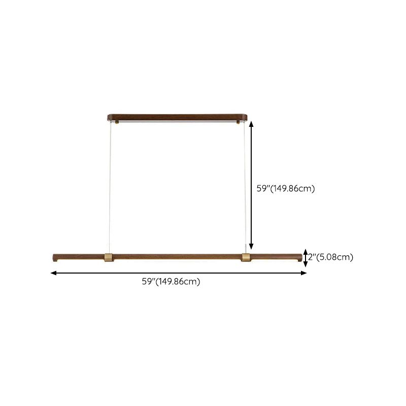 Single Brown Modern Ceiling Light LED Kitchen Island Lighting for Dining Table
