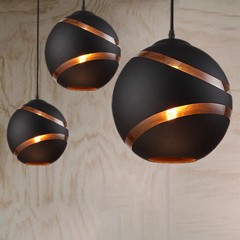 Contemporary Design Globe Hanging Lamp Frosted Glass Shade 1 Light Pendant Light for Restaurant