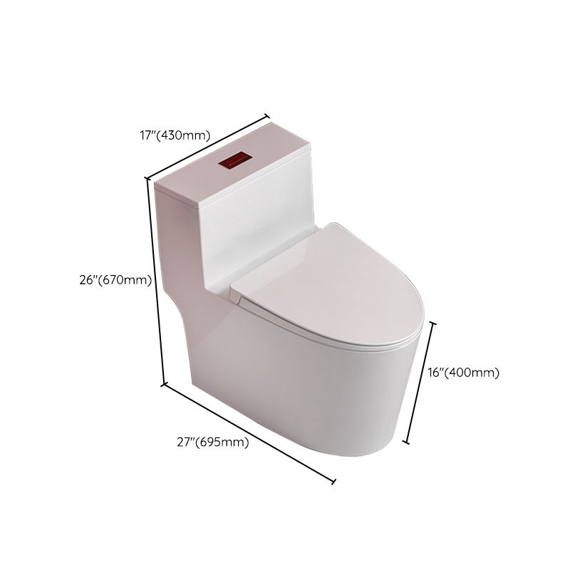 Floor Mount Flush Toilet Concealed Tank One-Piece Toilet with Slow Close Seat