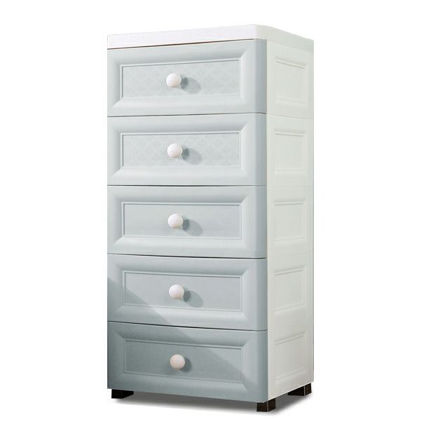 Plastic Wardrobe Armoire with Legs Modern Storage Cabinet with Drawer