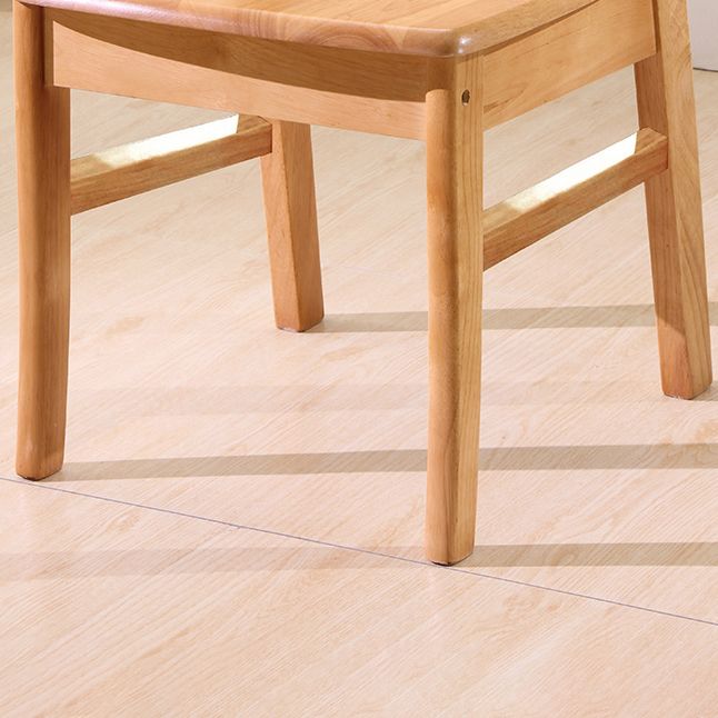 Chaise de salle à manger carrée en bois de cuisine Morden, chaise de salle à manger empilable avec dossier en échelle