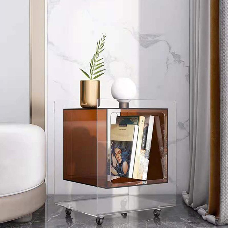 Modernism with Casters Coffee Table Acrylic 18.1'' Cocktail Table