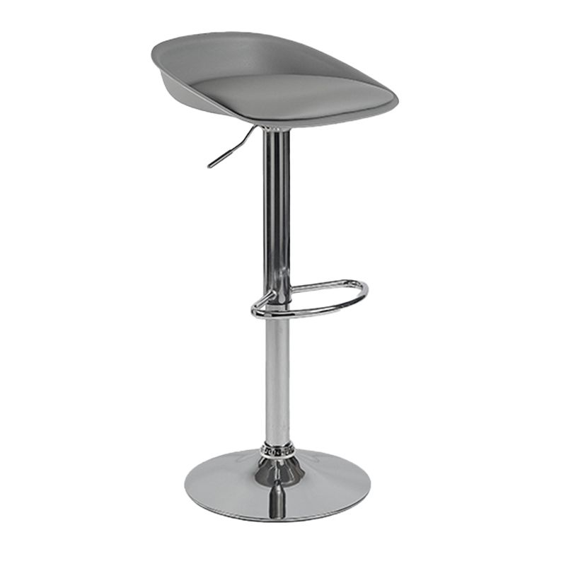 Plastic Adjustable Height Bar Stool Modern PU Upholstered Stool with Footrest