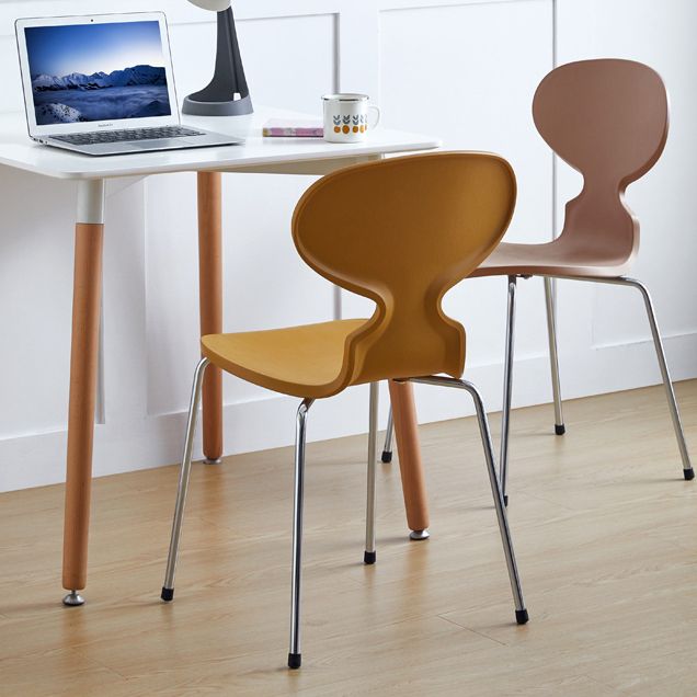 Modern Style Side Chair Plastic Metal Dining Chair for Home Use