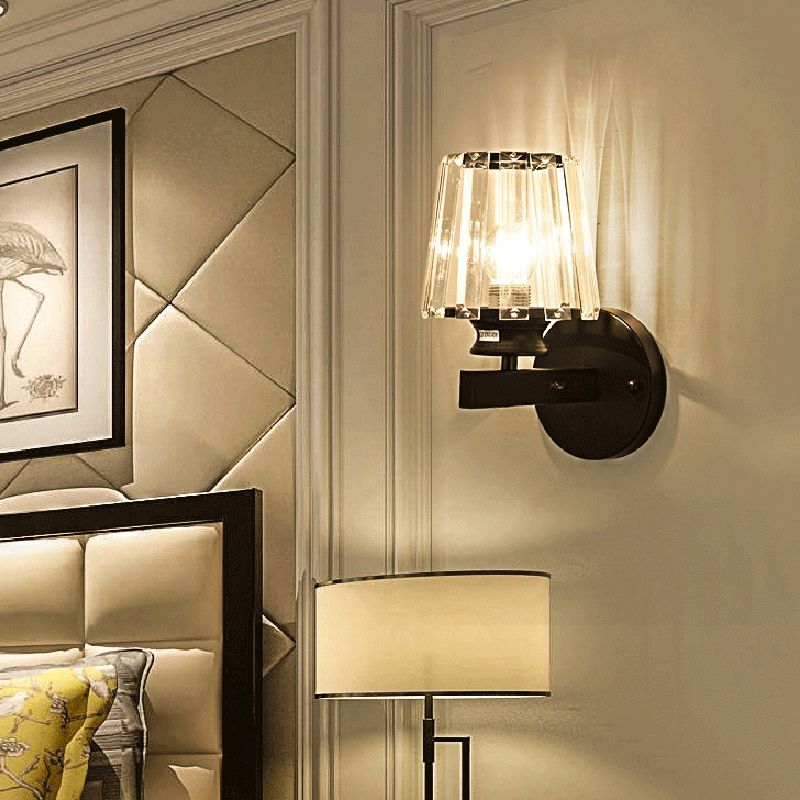 Crystal Wall Lights Modern Style 1 Light Wall Sconce for Bedroom