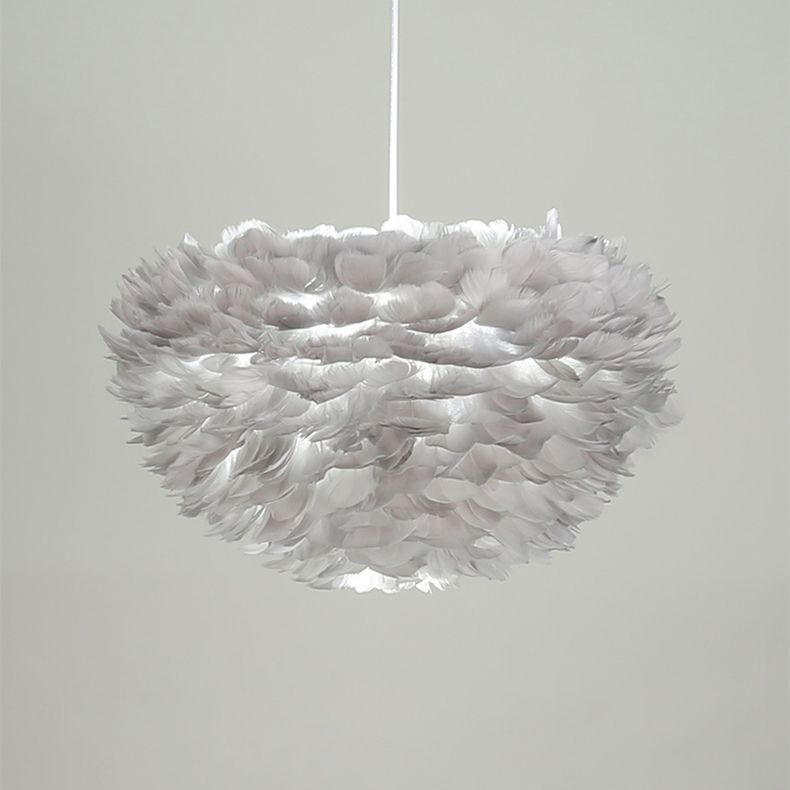 Lampada a sospensione piuma in stile moderno nordico a forma di piuma piuma lampada lampadario appeso per camera da letto