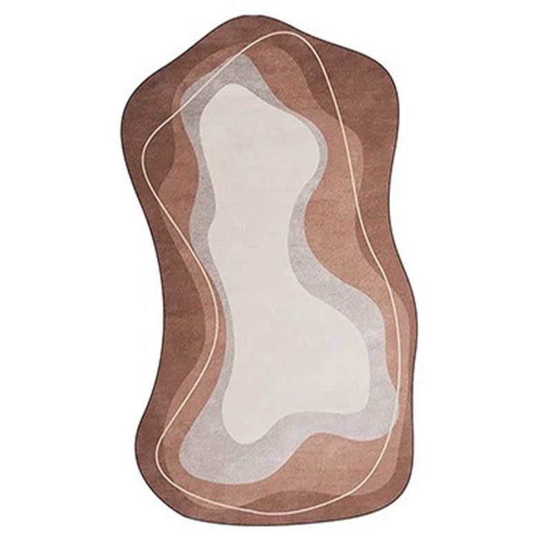Light Pink Casual Rug Polyester Gradient Ramp Rug Stain Resistant Rug for Living Room