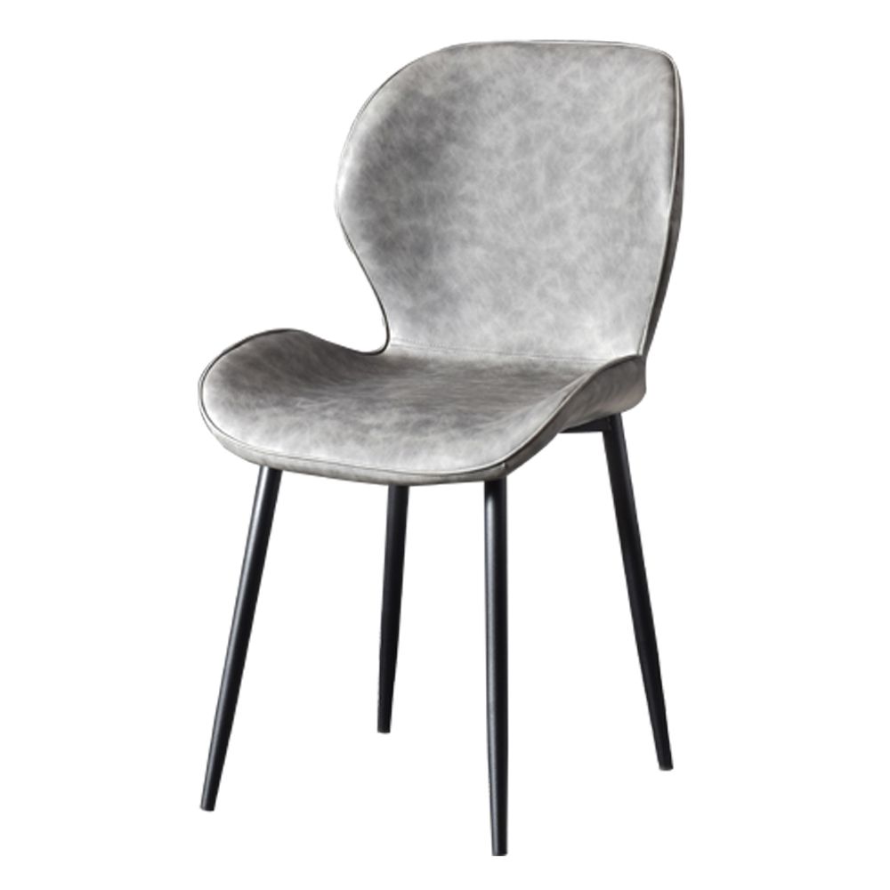 Chaise d'appoint en métal pour café scandinave, finition mate, chaise de salle à manger à oreilles