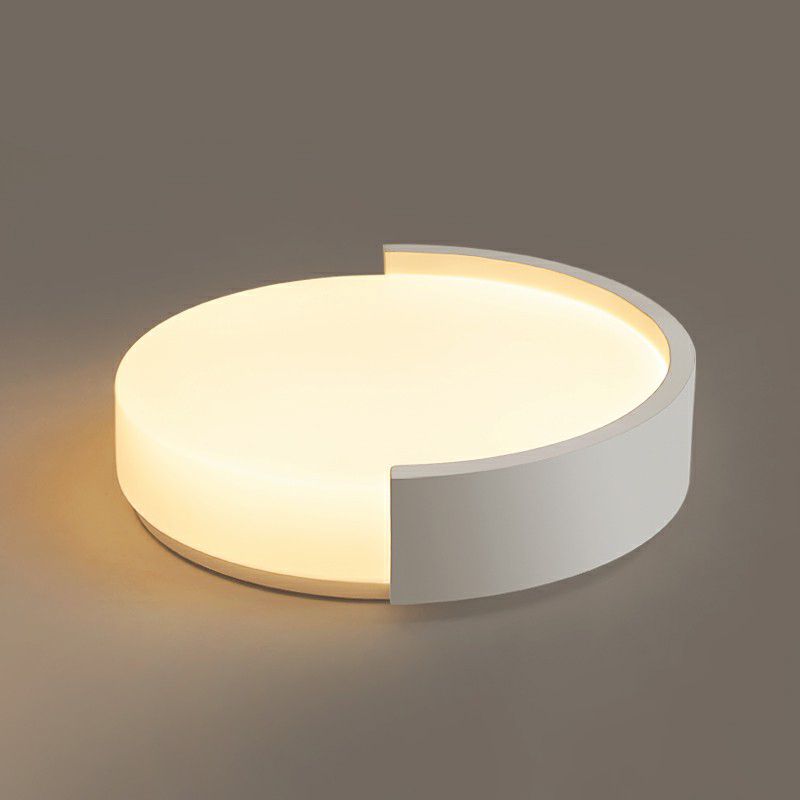 Runde Schlafzimmer LED Decke Flush Licht Acryl minimalistisch flushmount Beleuchtung in Weiß