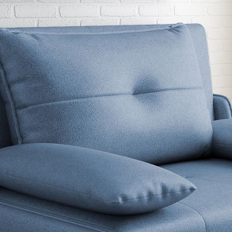 33" Wide Scandinavian Sleeper Sofa Futon Blue Storage Sleeper Sofa