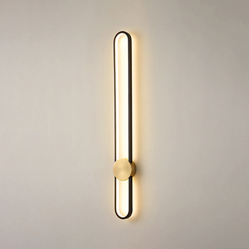 Modern Aluminum Wall Light Oval Shape LED Wall Sconce for Living Room Bedroom