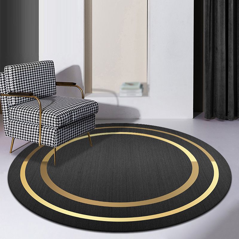 Wine Red Striped Rug Blending Simple Rug Washable Rug for Home Decoration