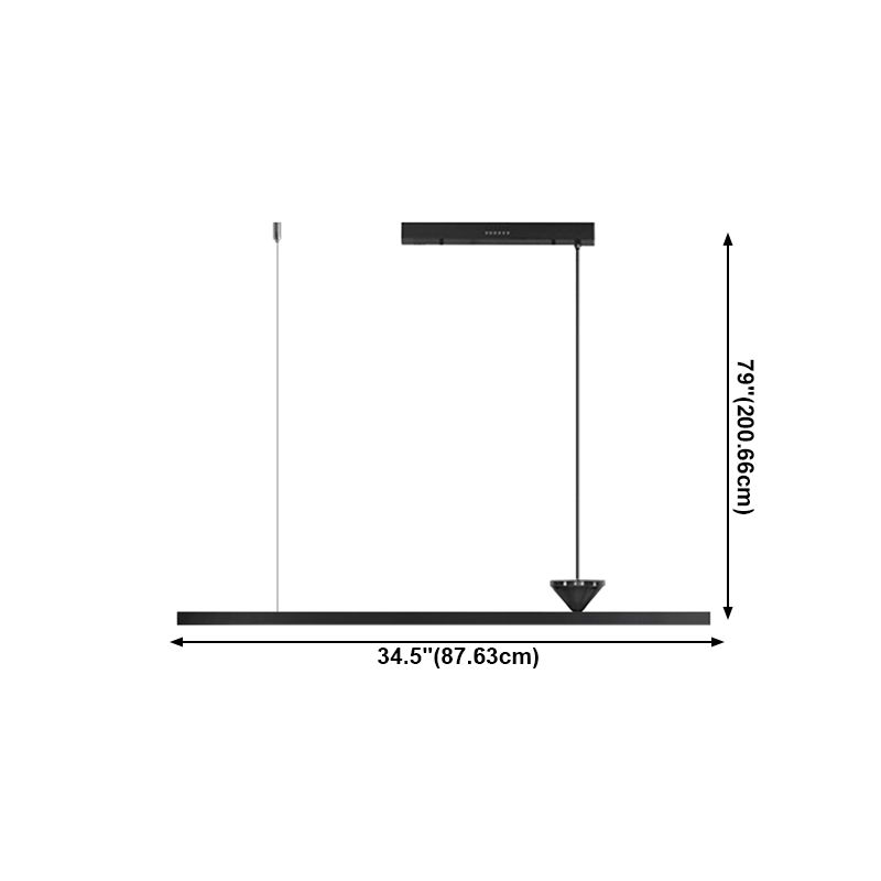 Lámparas colgantes de la isla rectangular modernas de 1 luz de lámpara colgante con sombra acrílica