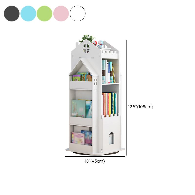 Scandinavian Style Open Back Bookshelf Standard Engineered Wood Bookcase