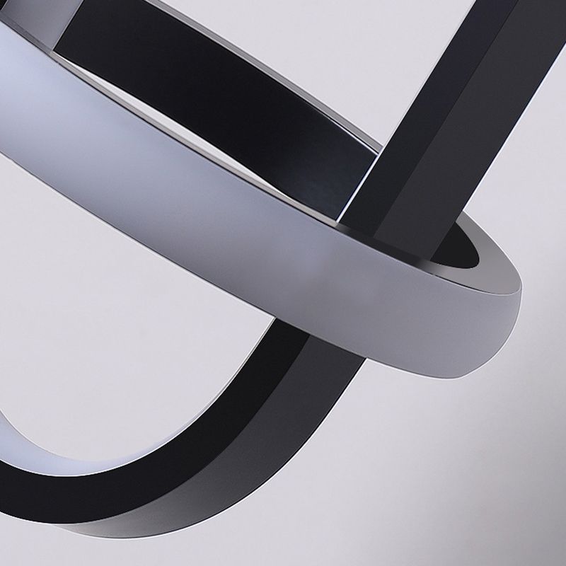 2-Light Modern Wall Mounted Sconce Oval LED Wall Light for Living Room