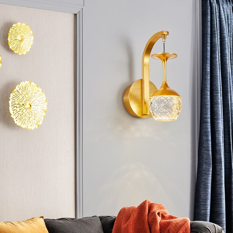 1-Light Geometric Wall Lamps Modern Style Crystal LED Light Fixture