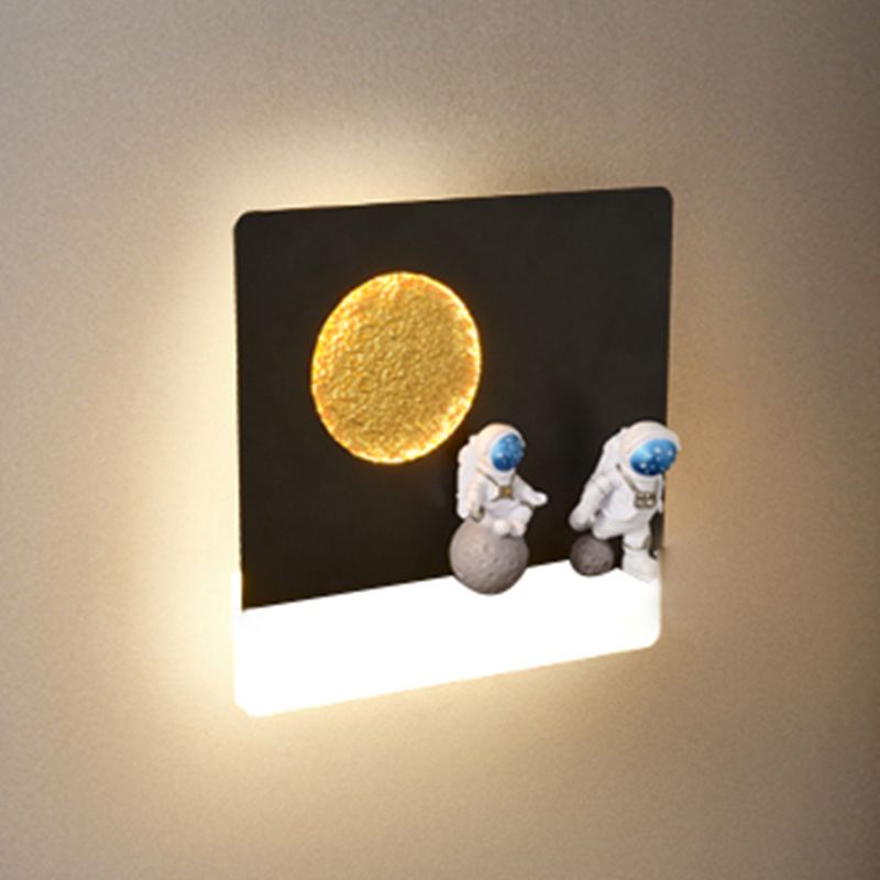 Metal Geometric Wall Lighting Kid 1-Light Wall Mount Light Fixture (Decoration Included)