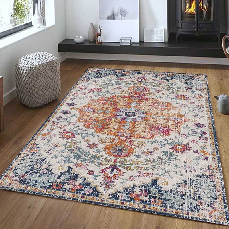 Moroccan Southwestern Print Indoor Rug Polyester Carpet Stain Resistant Area Rug for Home Decoration