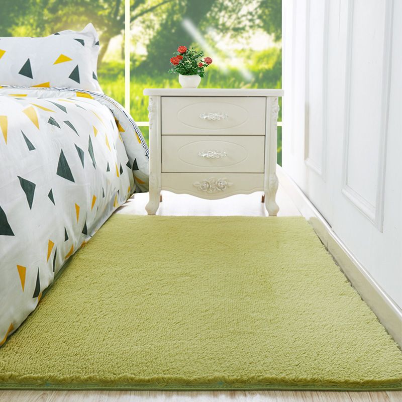 Scandinavisch vaste kleur Tapijt multi-kleuren faux wollen vloerkleurbestendig wasbaar wastbaar niet-slip tapijt voor slaapkamer